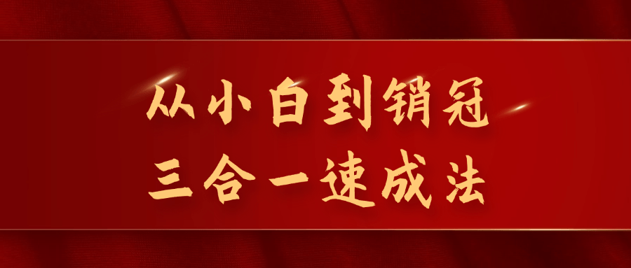从小白到销冠三合一速成法-趣奇资源网-第3张图片 从小白到销冠三合一速成法-趣奇资源网-第3张图片